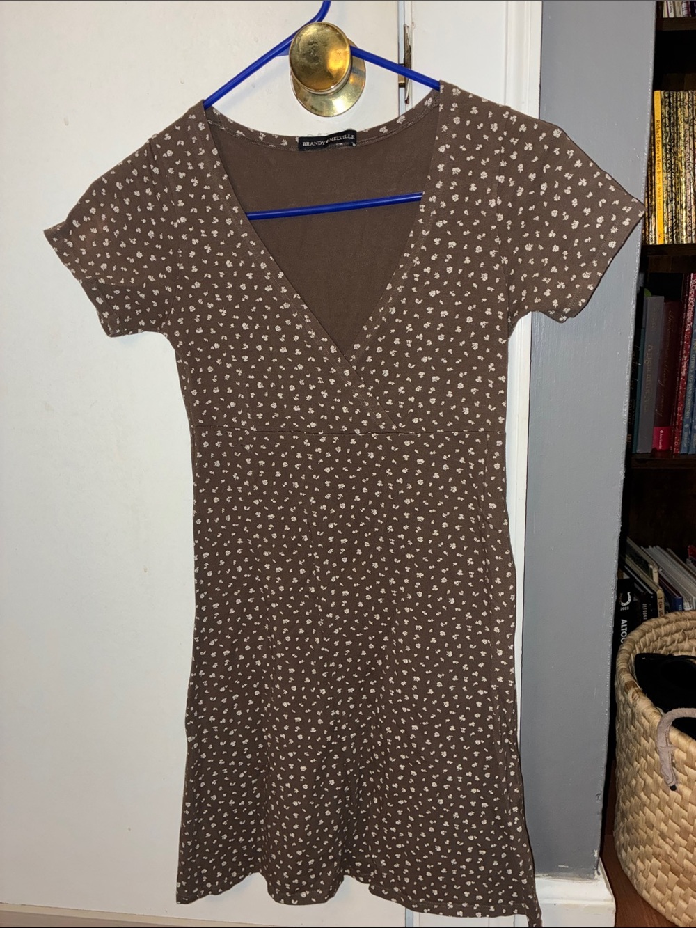 Dainty Floral Cotton Brandy Melville Tee Dress